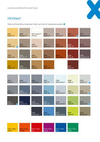 Triflex Cryl Finish Colors