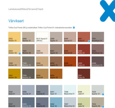 Triflex Cryl Finish Colors