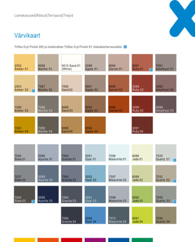 Triflex Cryl Finish Colors