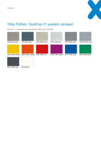 Triflex ProPark_DeckFloor v1 värvikaart