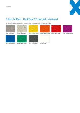Triflex ProPark_DeckFloor v2 värvikaart